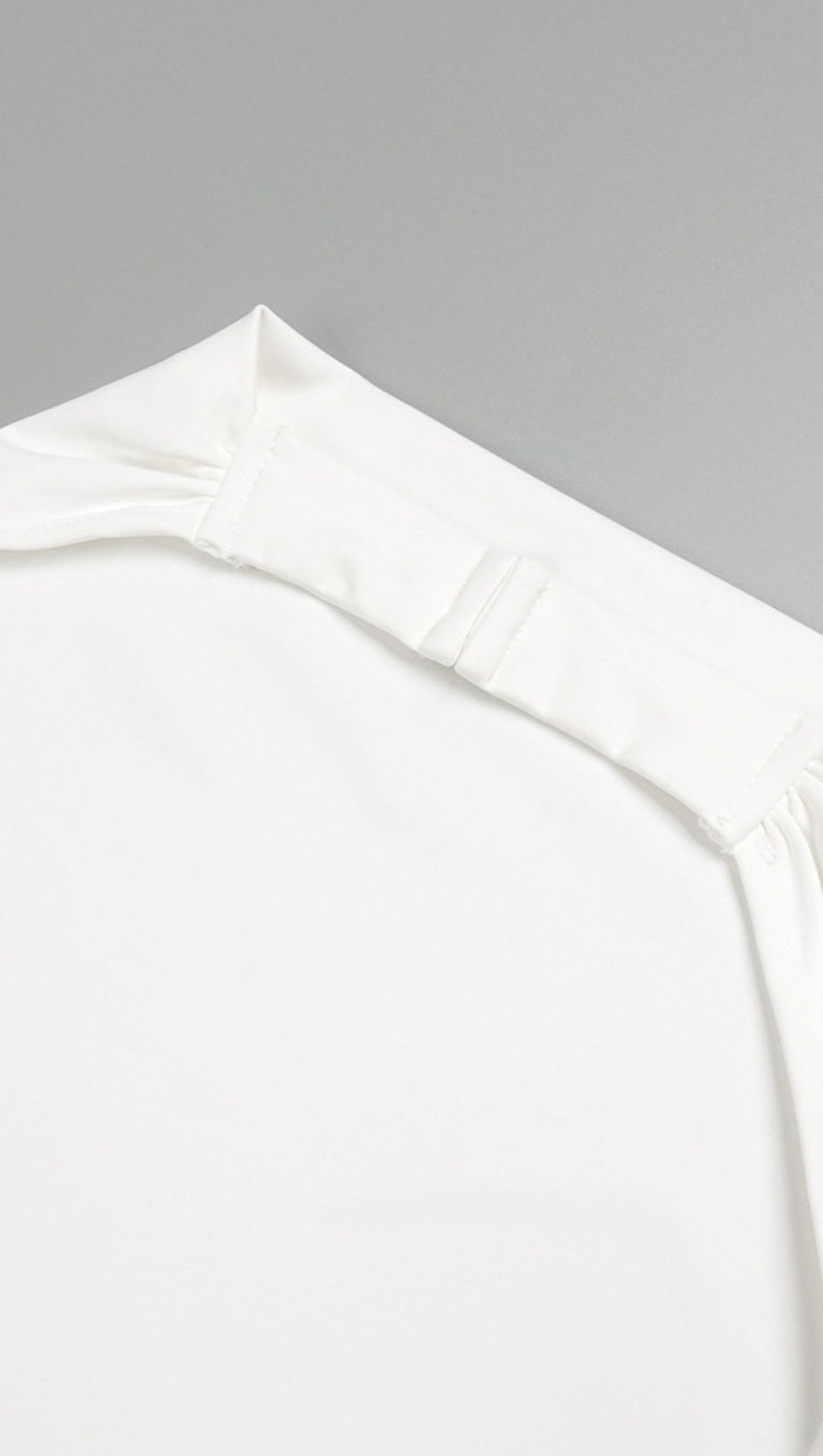 SEXY WHITE SATIN HALTER MAXI DRESS WITH HIGH SLIT AND OPEN BACK