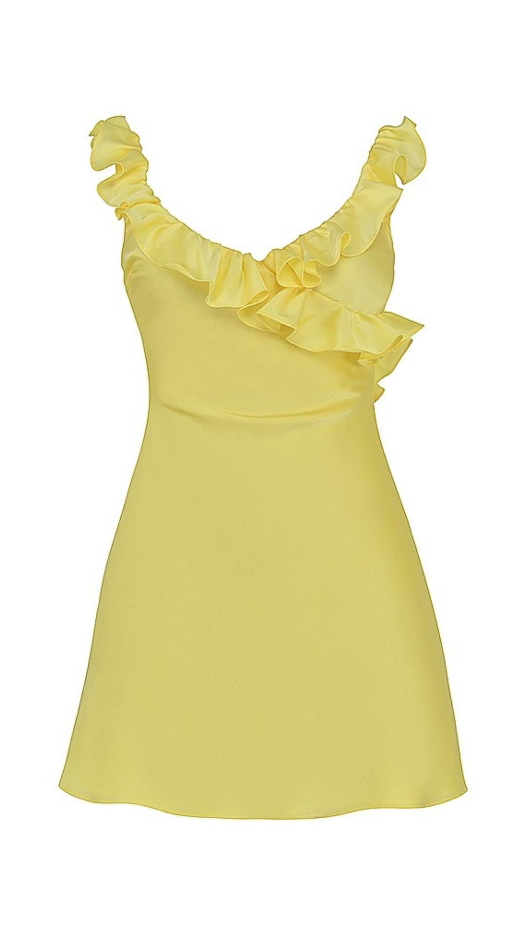 MINIKLEID AUS SATIN MIT RÜSCHEN