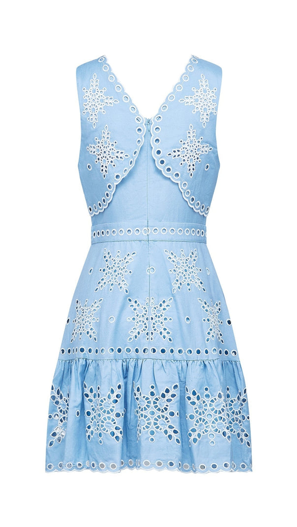 AIIZIE HOLLY BRODERIE-ANGLAISE MINI DRESS - product image