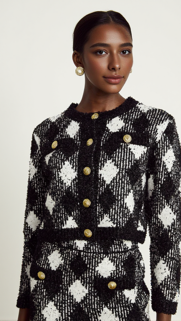 AIIZIE GINGHAM TWEED MINI SKIRT - product image