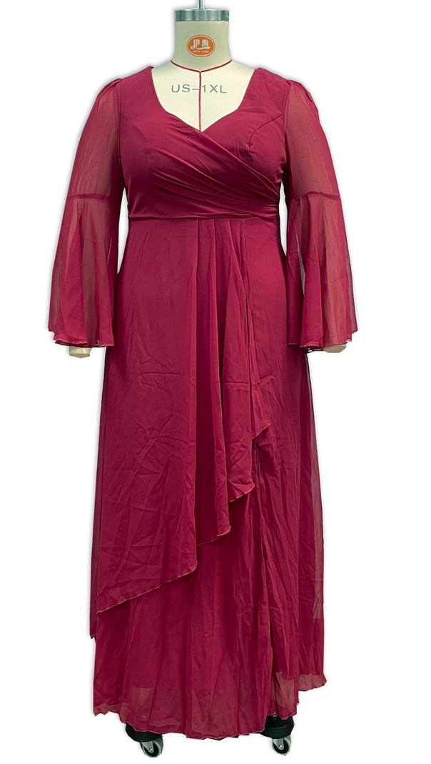 AIIZIE PERSEPHONE V-NECK SPLIT MAXI DRESS - product image