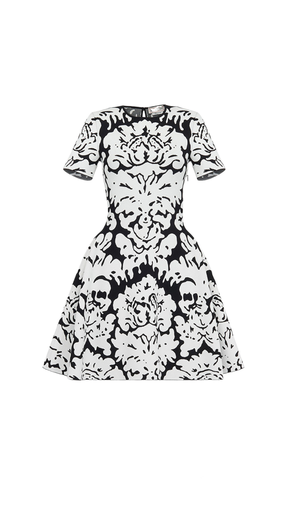 MINIKLEID AUS STRETCH-STRICK MIT BLUMENMUSTER