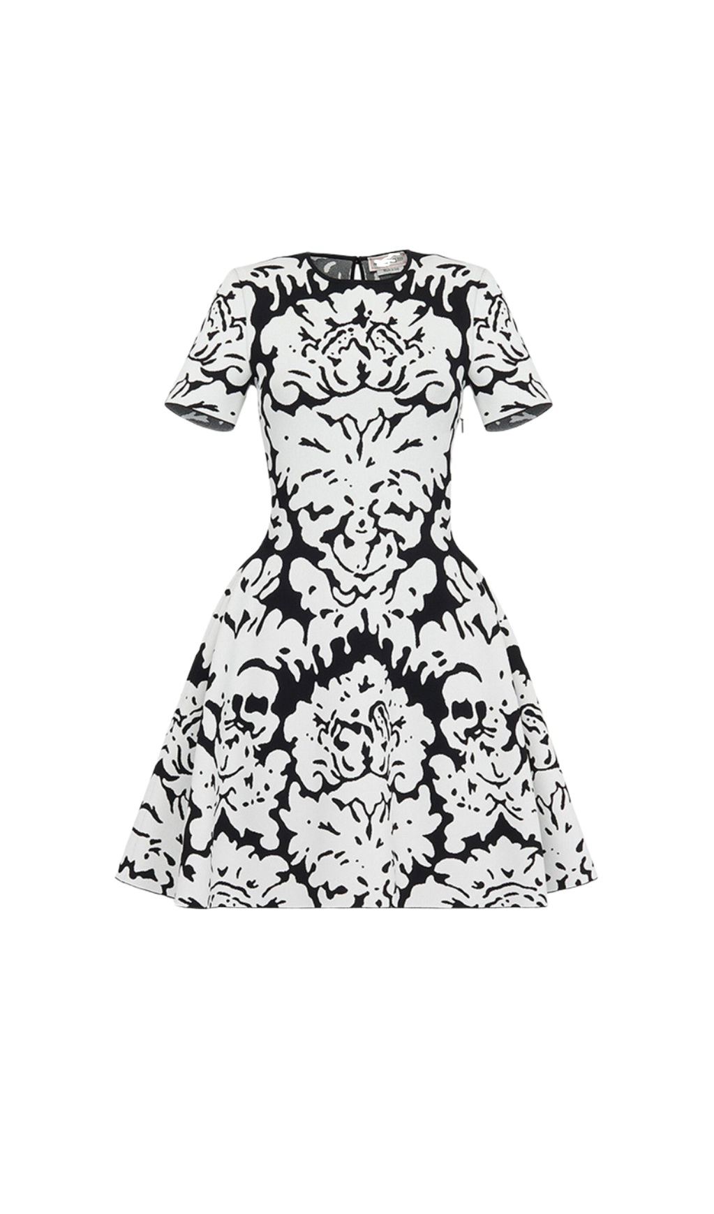 MINIKLEID AUS STRETCH-STRICK MIT BLUMENMUSTER