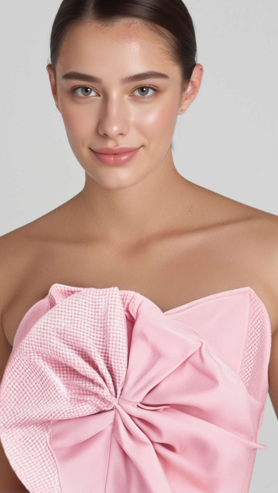 ANNABELLE BOWKNOT BANDAGE BUSTIER MIDI DRESS IN PINK