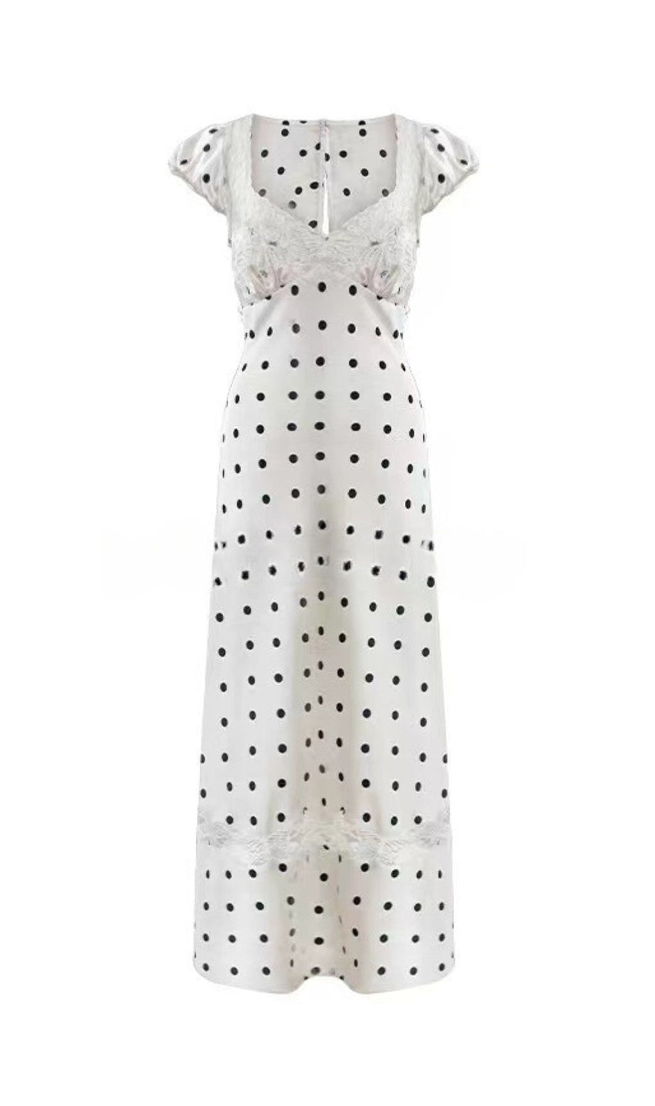 Maxikleid mit Schmetterlings- und Tupfenmuster 