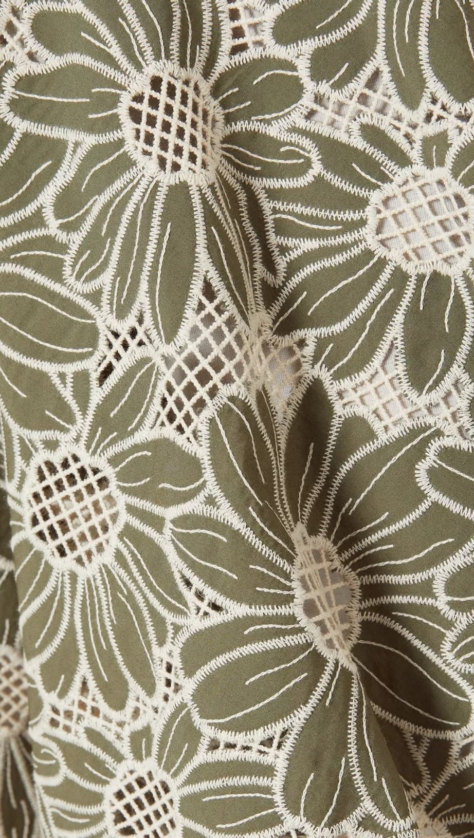 ANUNCIACION EMBROIDERED COTTON LACE DRESS