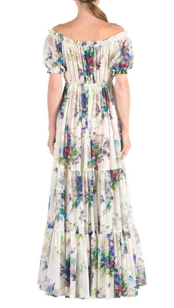 AIIZIE FLORAL BOUQUET PRINTED MAXI DRESS - product image