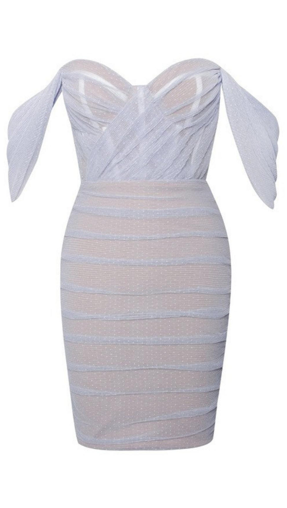 MINI ABITO ADERENTE CON SPALLE SCOPERTE