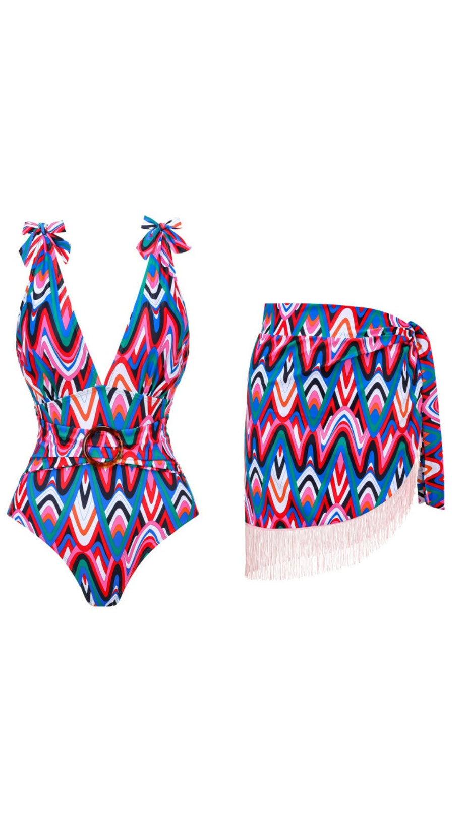 PRINTED SWIMSUIT SET