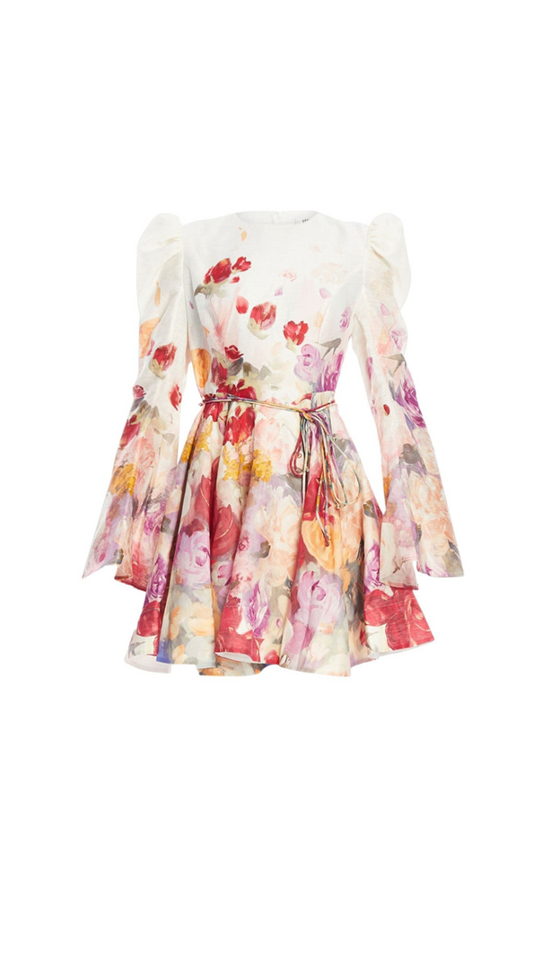 AIIZIE MADELINE MULTICOLOUR FLORAL-PRINT MINI DRESS - product image