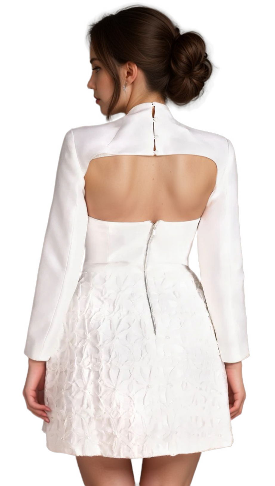 Astrid Tum – 2-teiliges Kleiderset mit Tube-Top und 3D-Blumenmuster