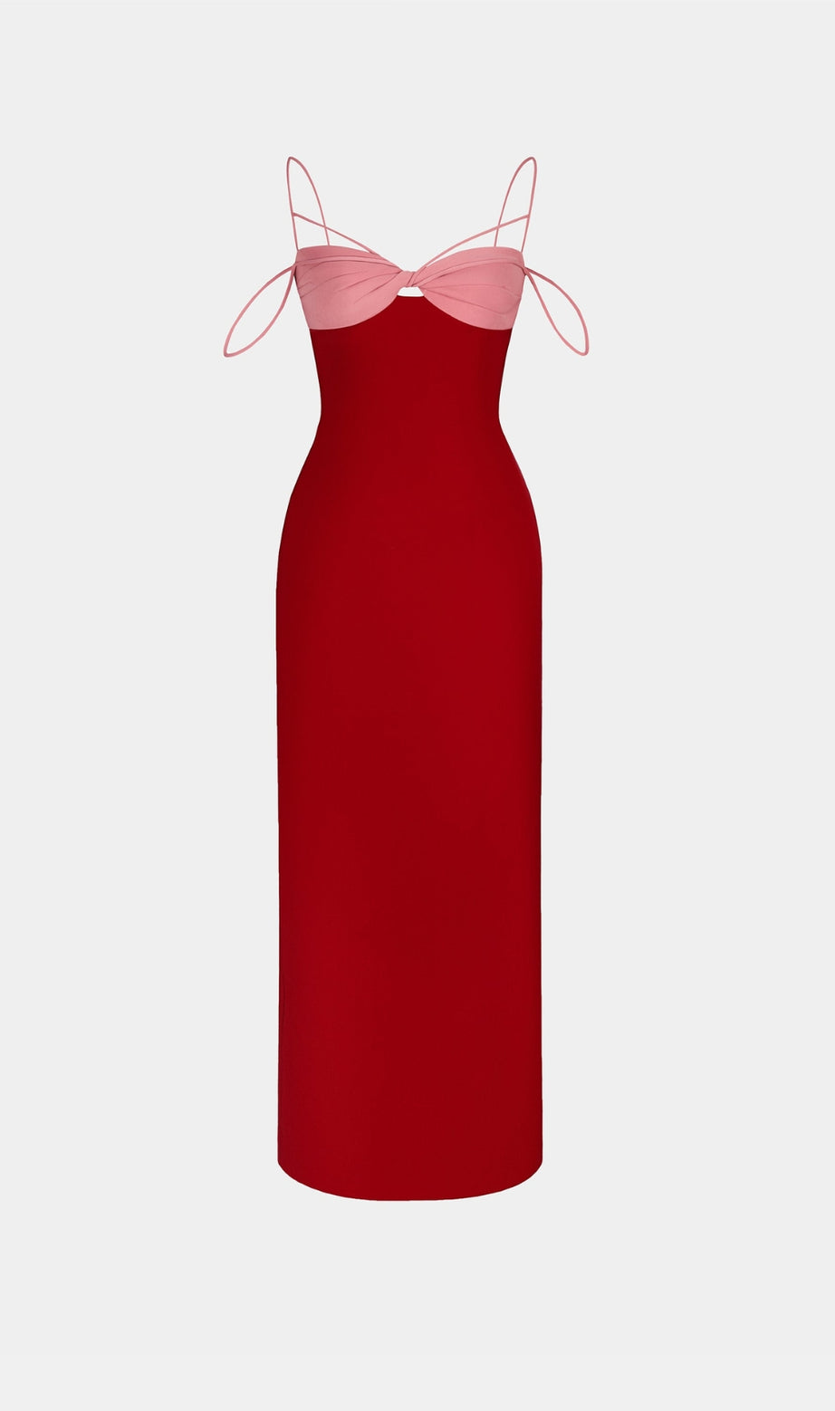 RED TWISTED DRESS