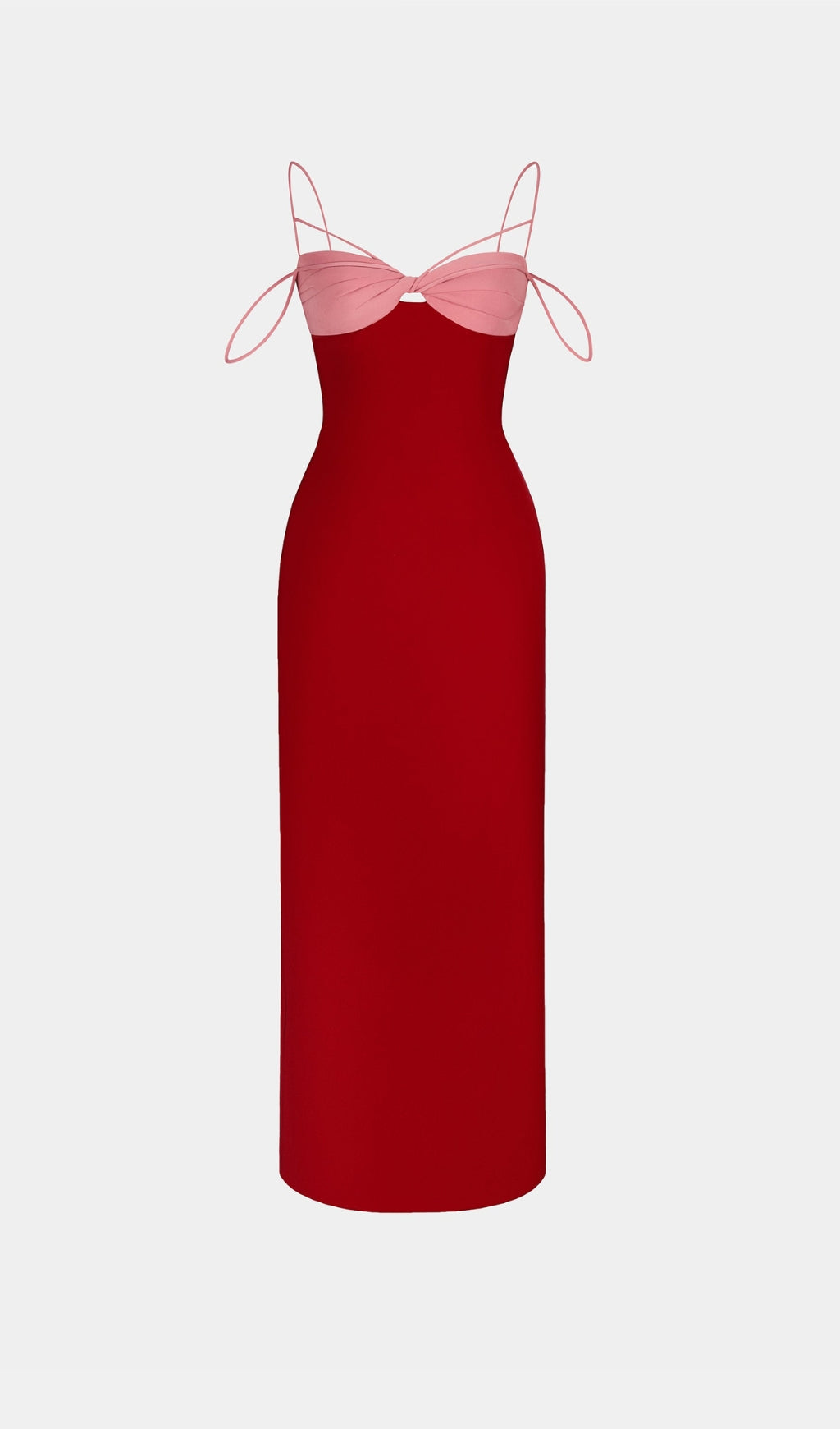 RED TWISTED DRESS