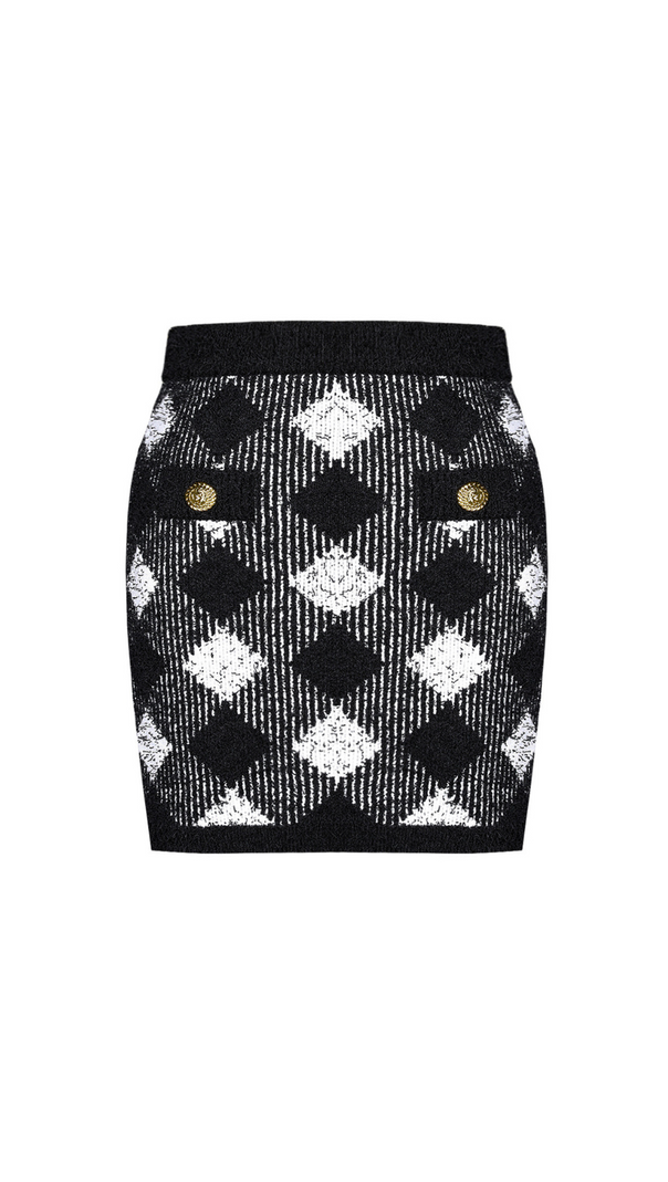 AIIZIE GINGHAM TWEED MINI SKIRT - product image