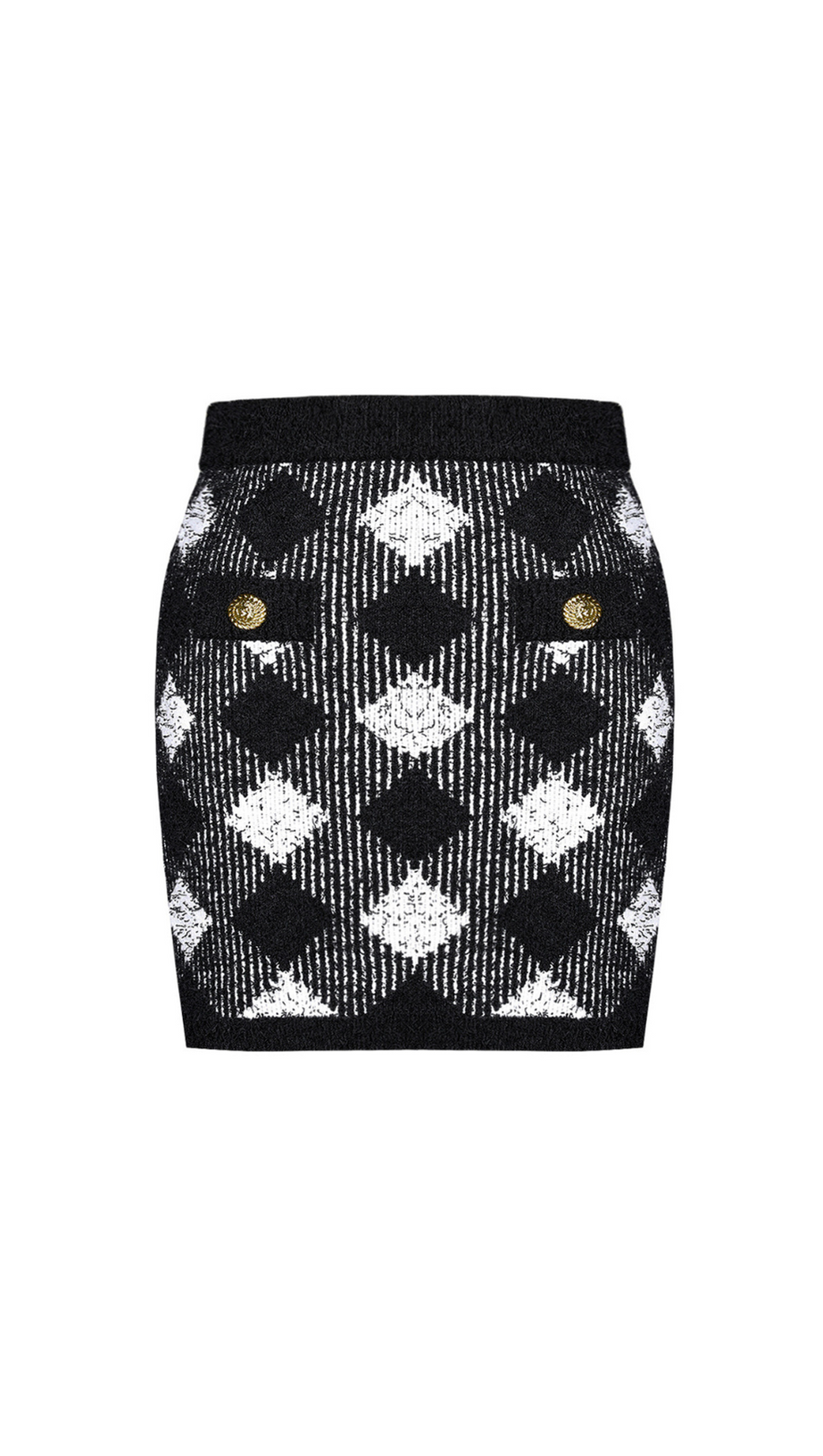Minirock aus Gingham-Tweed