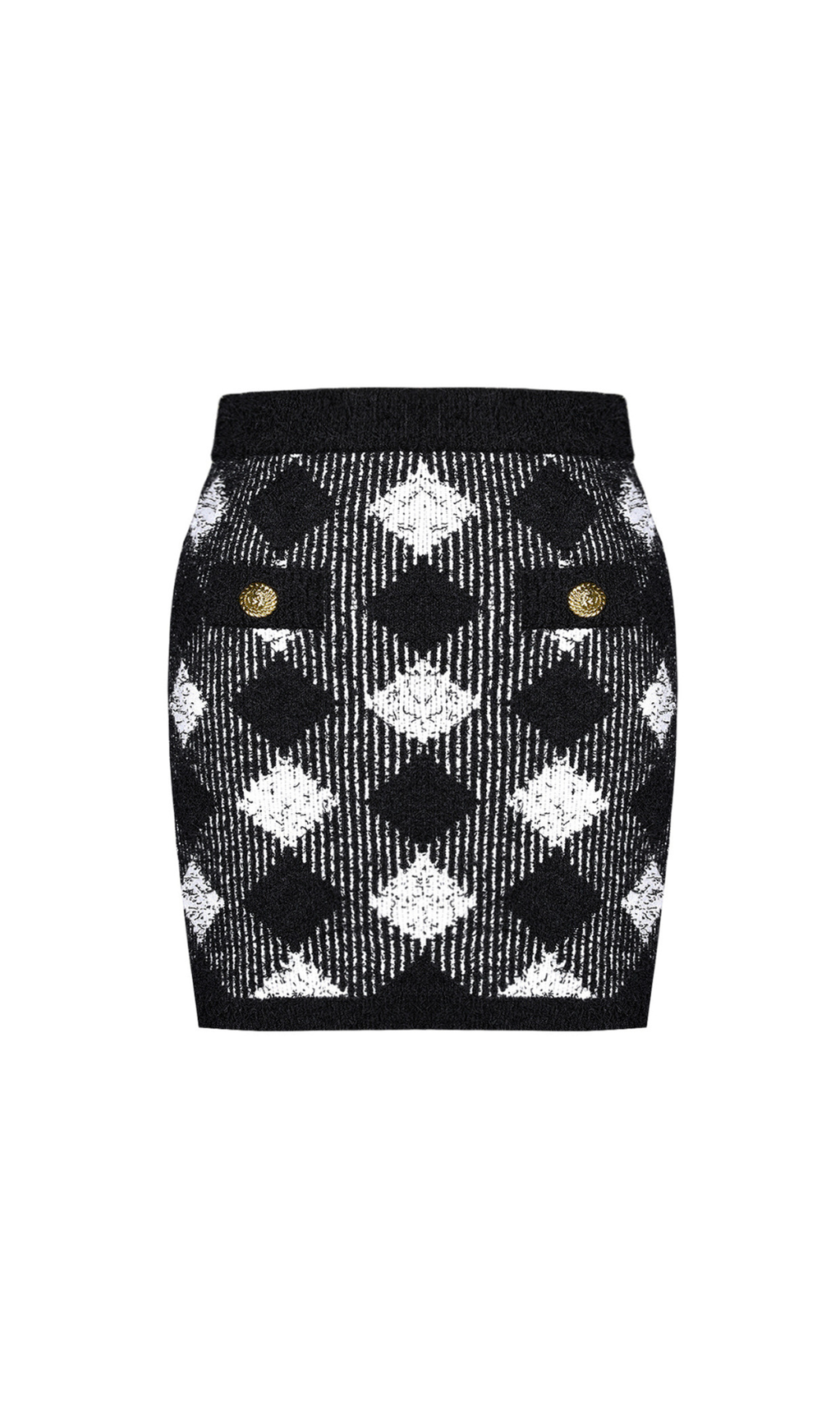 Minirock aus Gingham-Tweed