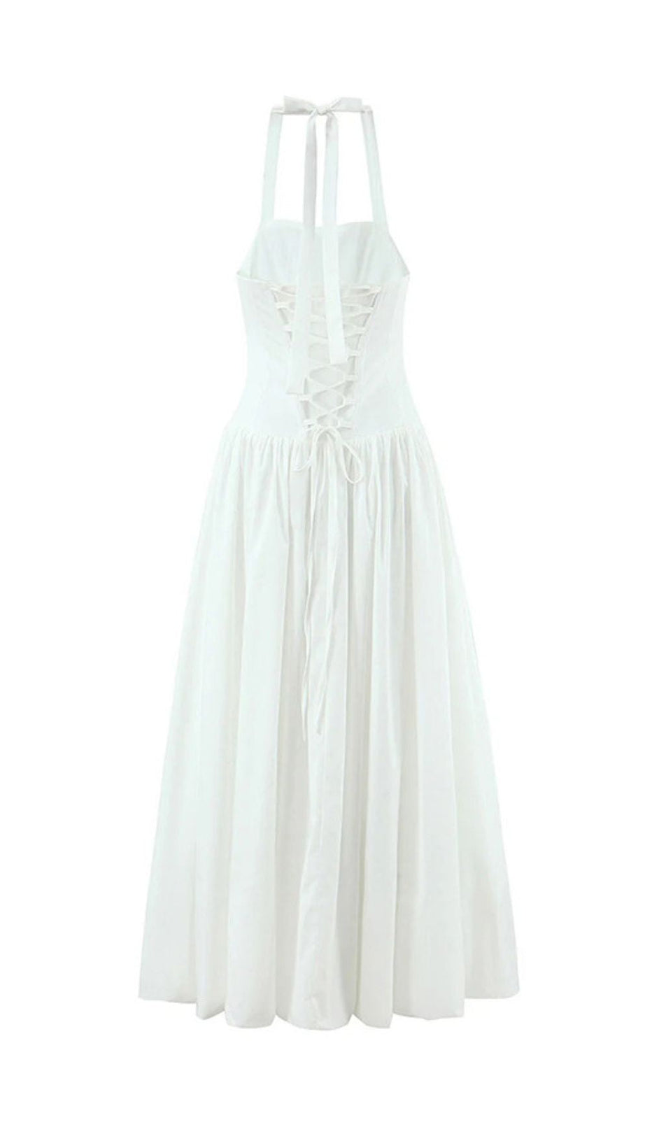 Judas Halter Maxi Dress: Elegant Blush Pink Gown with High Slit & Sculptural Volume