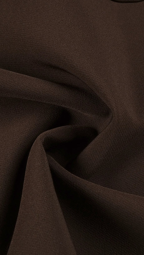 SKATER MAXI DRESS COFFEE