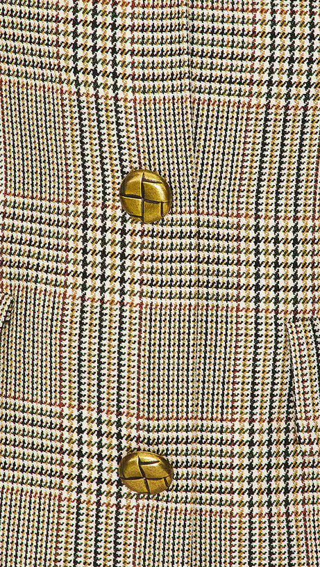 CHECK WOOL MINI DRESS