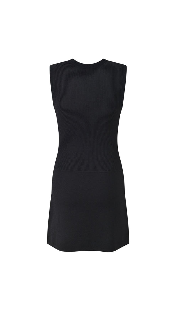 AIIZIE Effortless Chic: Women's Rib Knit Button-Front Mini Dress - product image
