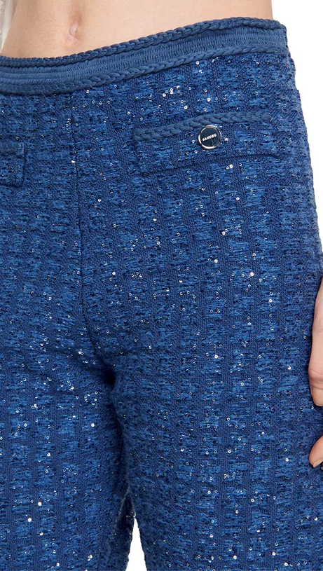 PALMIRA TWEED TROUSERS IN BLUE