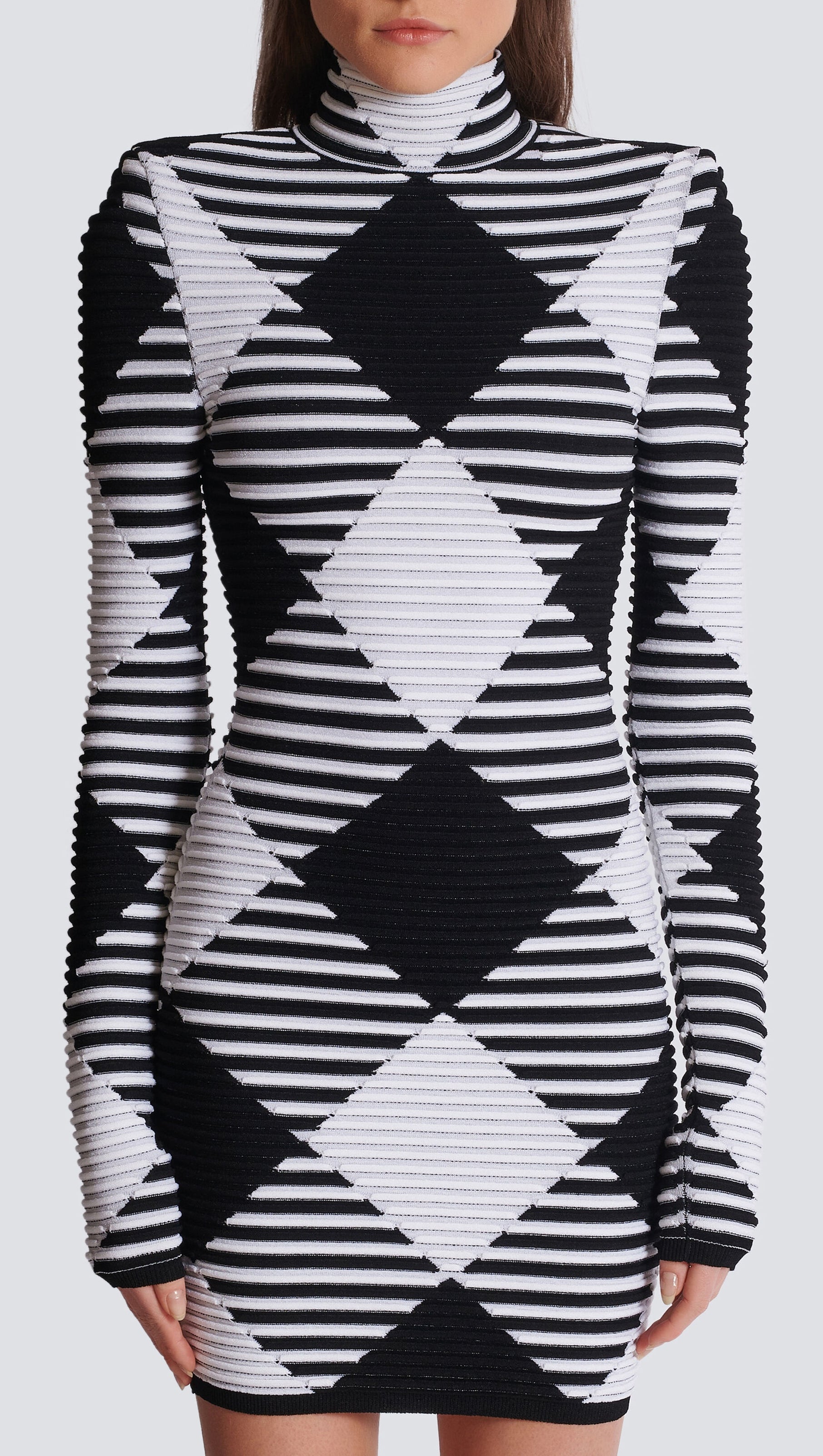 AIIZIE MINI DRESS IN ROLLED GINGHAM KNIT - product image