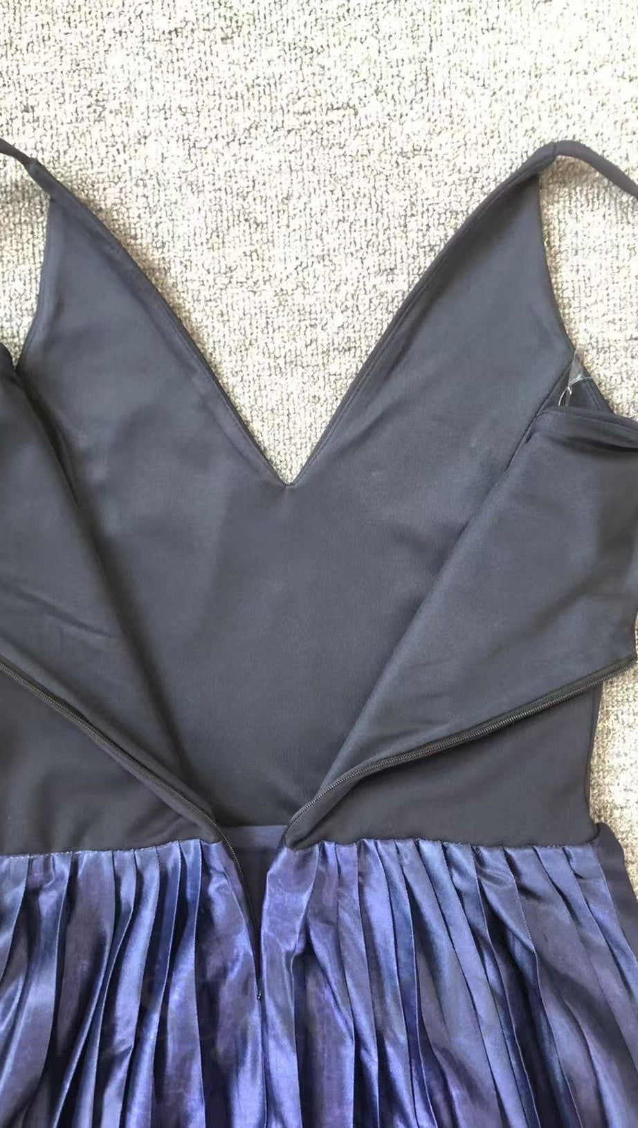 BRIANNA PLEATED SHIMMER GOWN