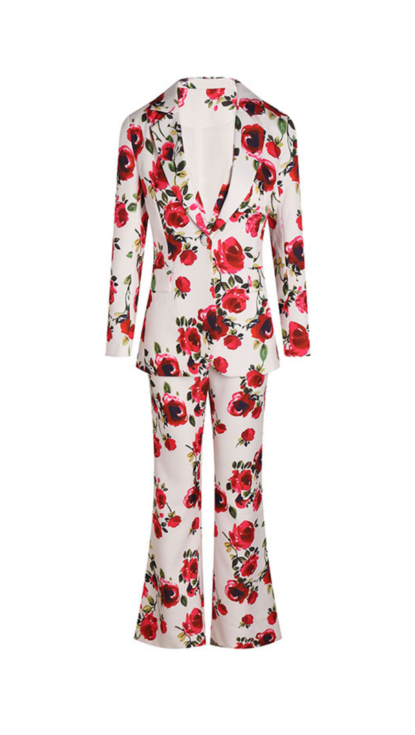 AIIZIE PRINTED LONG-SLEEVED SHIRT SUSPENDER TROUSERS SUIT - product image