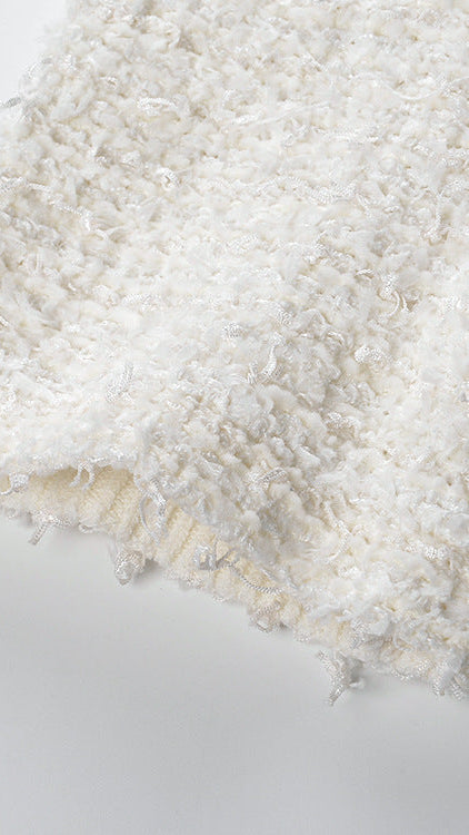 GLAMOROUS BLACK EMBELLISHED TWEED MINI DRESS | CRYSTAL COLLAR PARTY & COCKTAIL DRESS