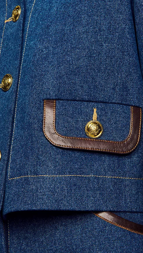 TOSCANE DOUBLE BREASTED BLAZER IN BLUE