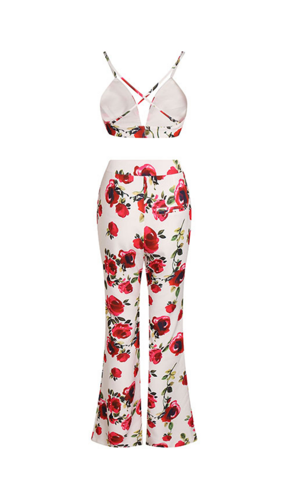 Bedrucktes Langarmhemd, Hosenträgerhose, Anzug