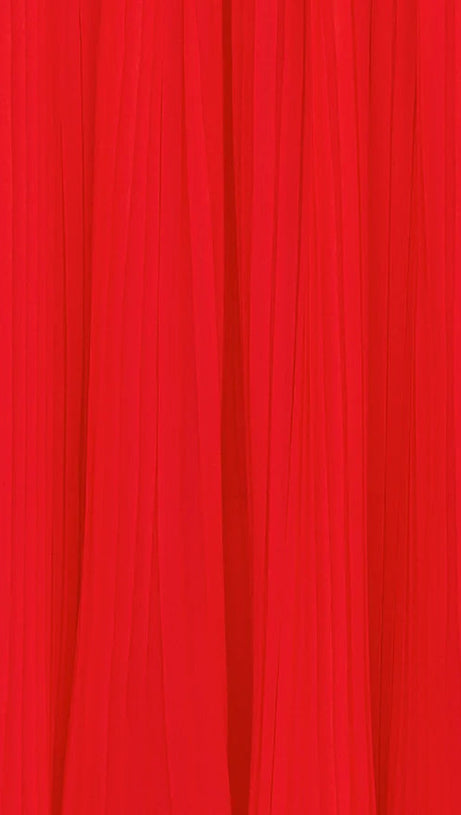 DRAPED FLOOR LENGTH DRESS IN SCARLET