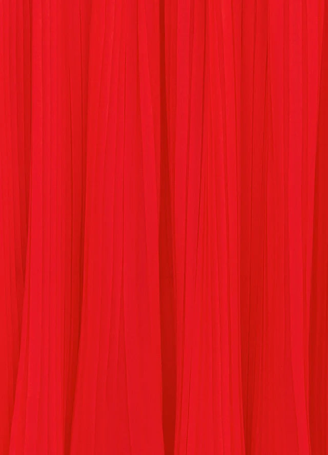 AIIZIE DRAPED FLOOR LENGTH DRESS IN SCARLET - product image