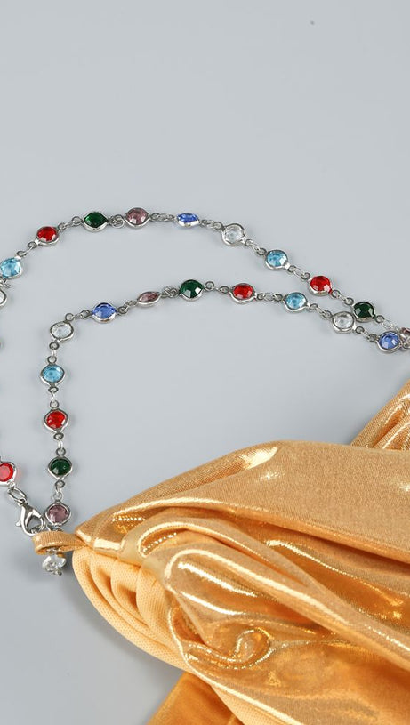 ANILA YELLOW RUCHED LEATHER MIDI DRESS