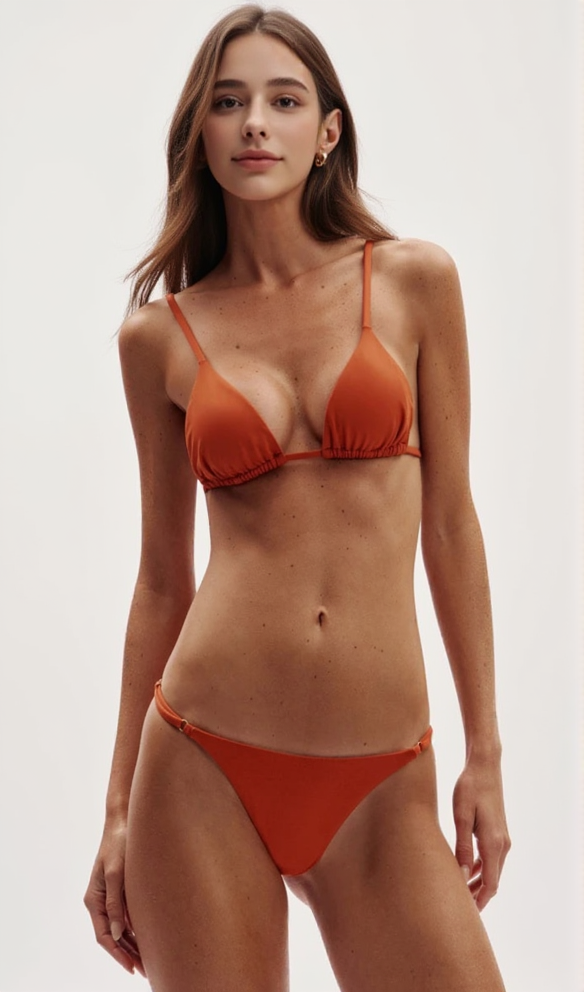AIIZIE TIFFANY BIKINI BEADING MAXI DRESS SET IN ORANGE - product image