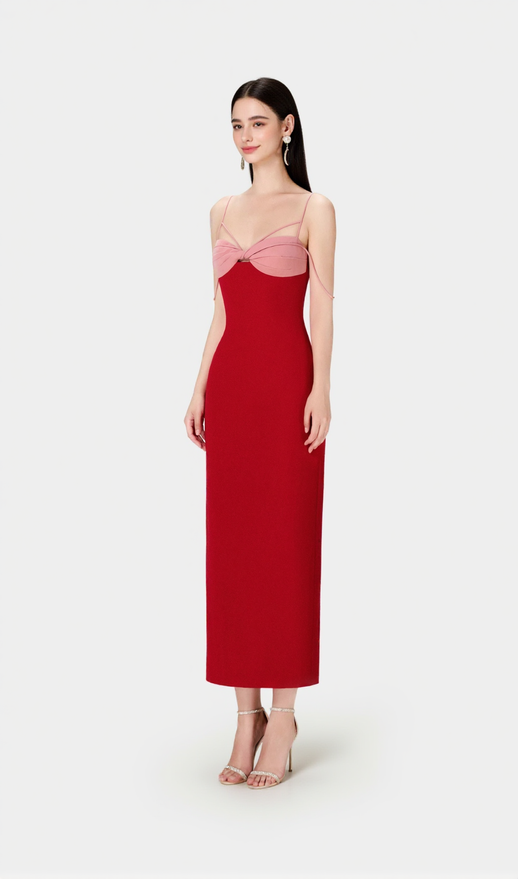RED TWISTED DRESS