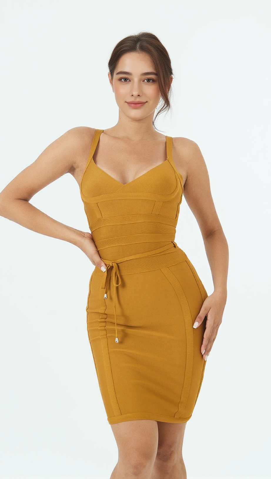 BANDAGE-MINIKLEID - ORANGE 