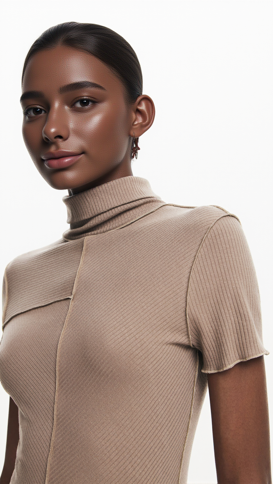 ABITO MIDI CON COLLO ALTO