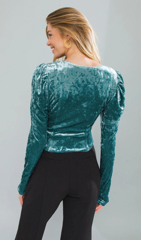 PUT ON A SHOW VELVET TOP