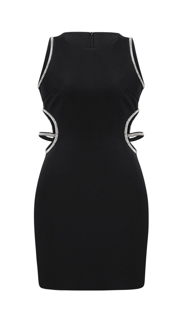 AIIZIE LILA CRYSTAL EMBELLISHED CUT-OUT MINI DRESS - product image