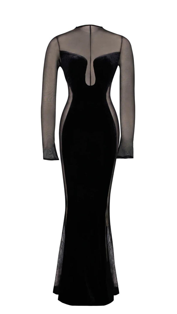Long Sleeves Lace Maxi Dress