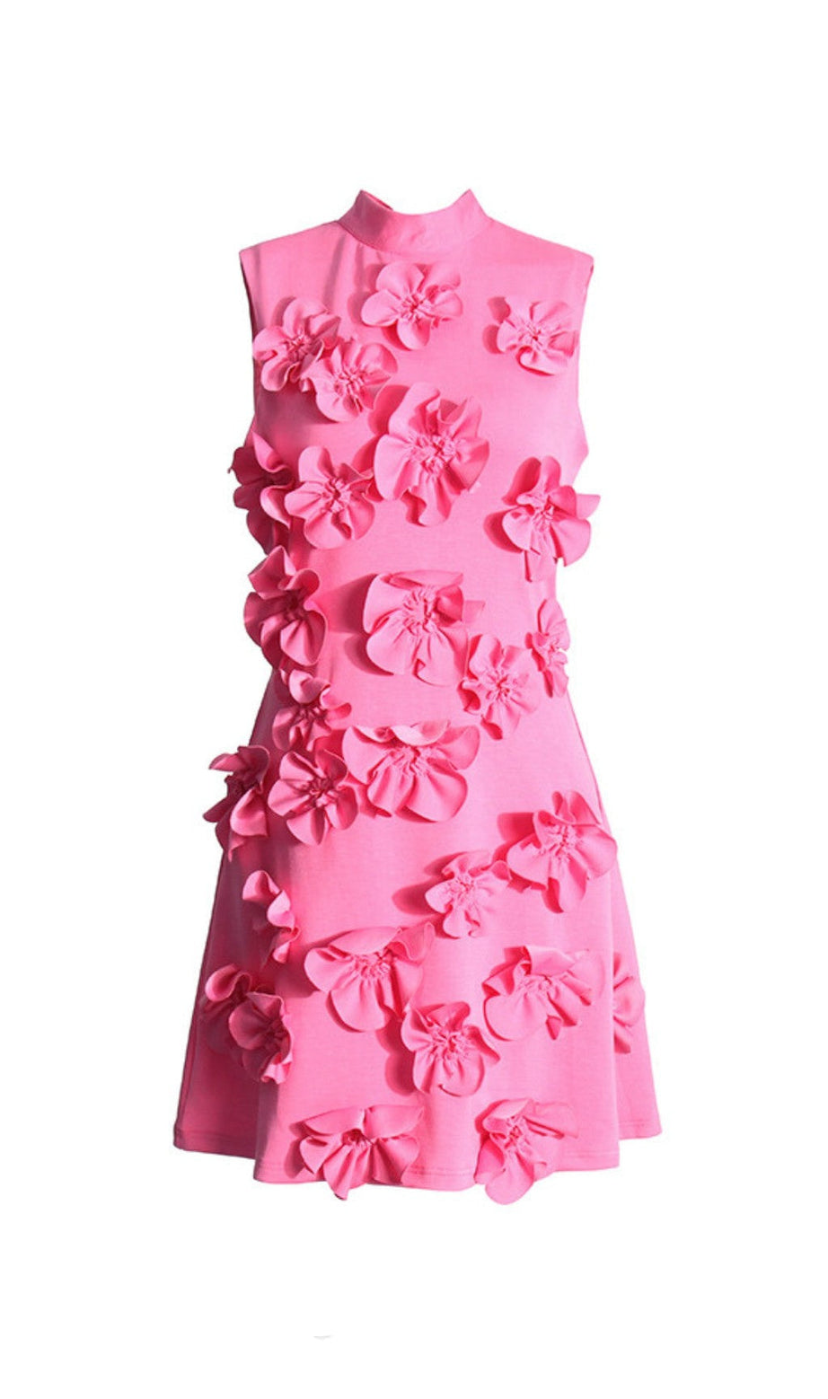 CANDICE MINIKLEID MIT BLUMENAPPLIKATIONEN IN PINK