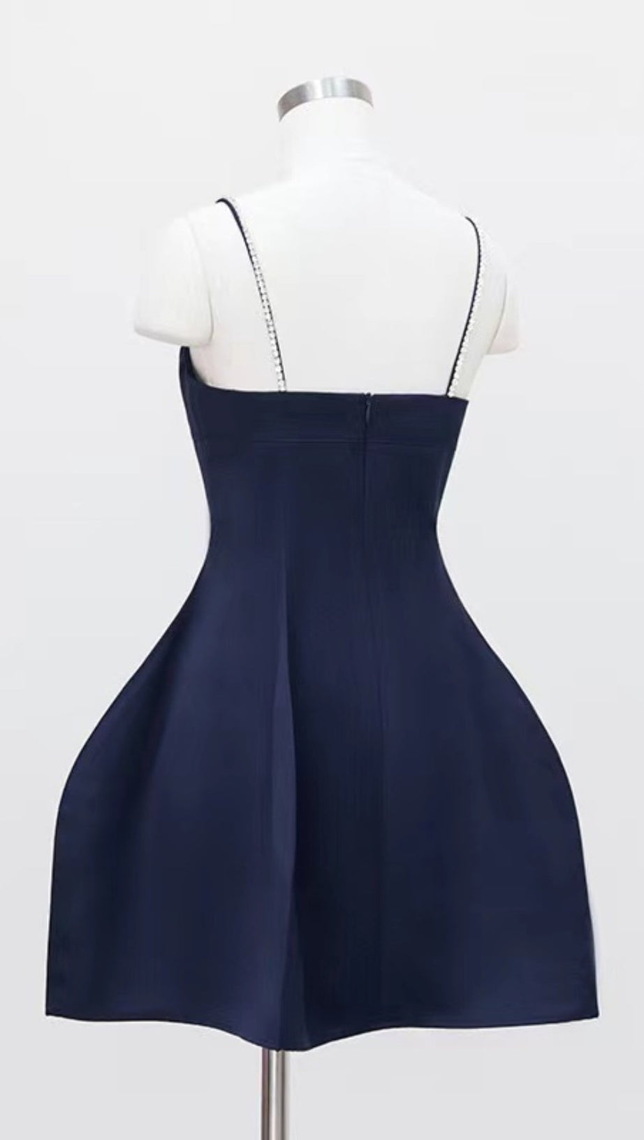 MINI ABITO PEPLUM CON STRASS 