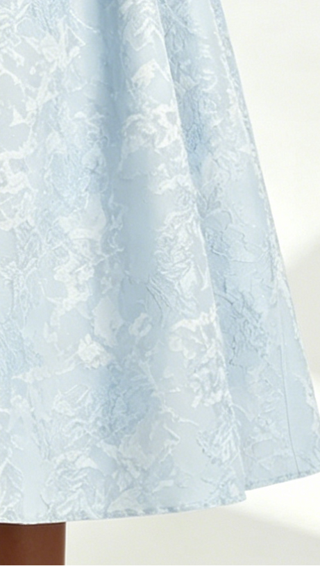 Elegant Cape Saoirse Midi Dress - Blue