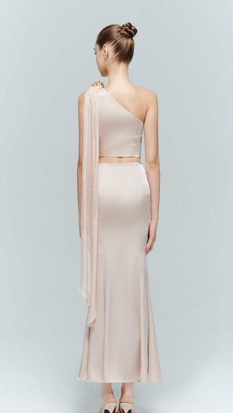 VICTORIA FISHTAIL SKIRT SET IN PINK