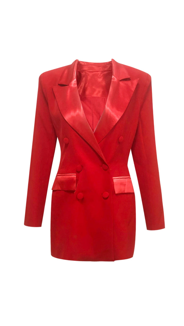 AIIZIE MONICA BLAZER DRESS IN RED - product image
