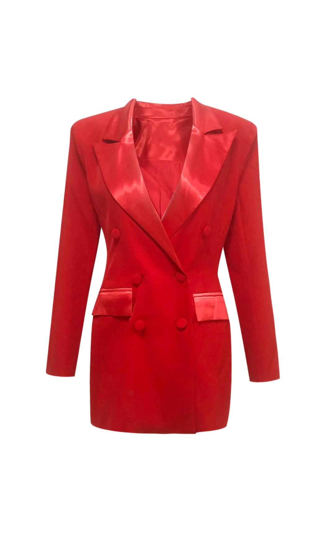 MONICA BLAZER DRESS IN RED