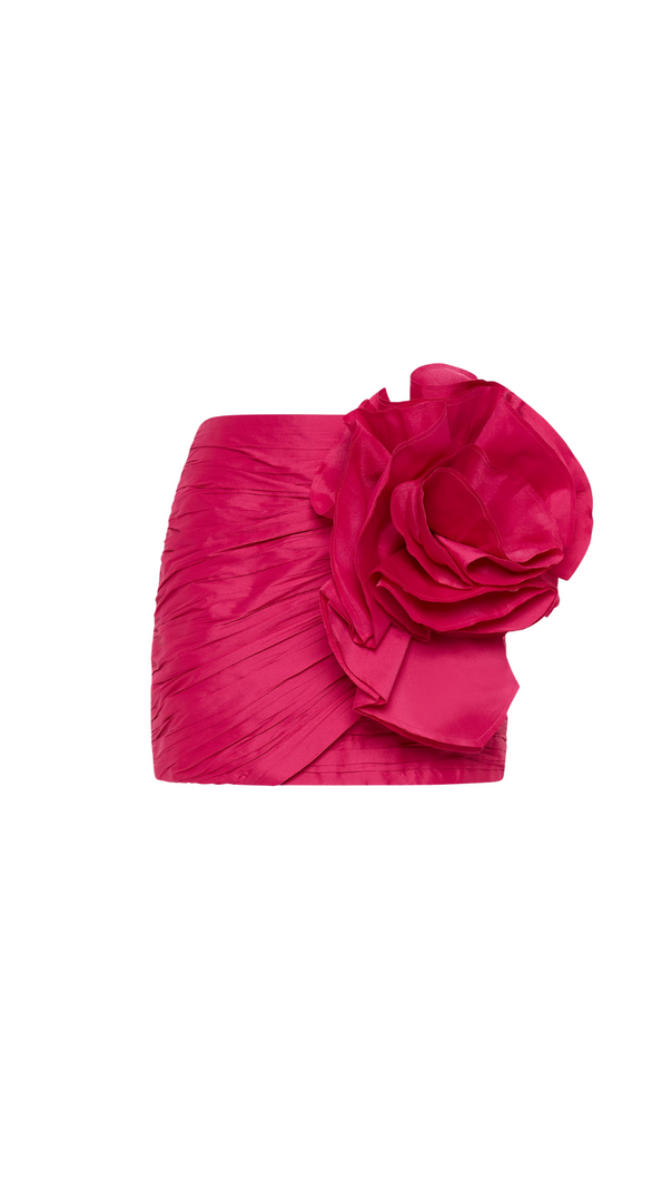 AIIZIE VERA POTION SPIRAL MINI SKIRT IN RED - product image