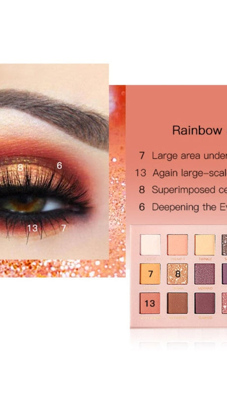 18-COLOR MATTE PEARLESCENT EARTH COLOR EYESHADOW