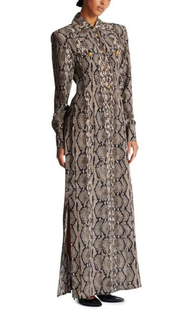 Filis Maxi-Hemdkleid mit Schlangenmuster